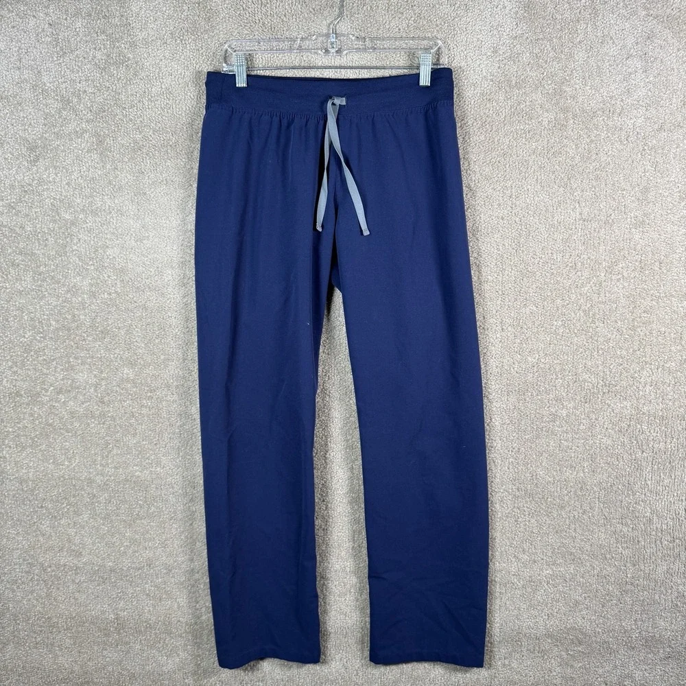 FIGS Technical Collection Scrub Pants Mens Small Blue‎ Elastic Waist Drawstring